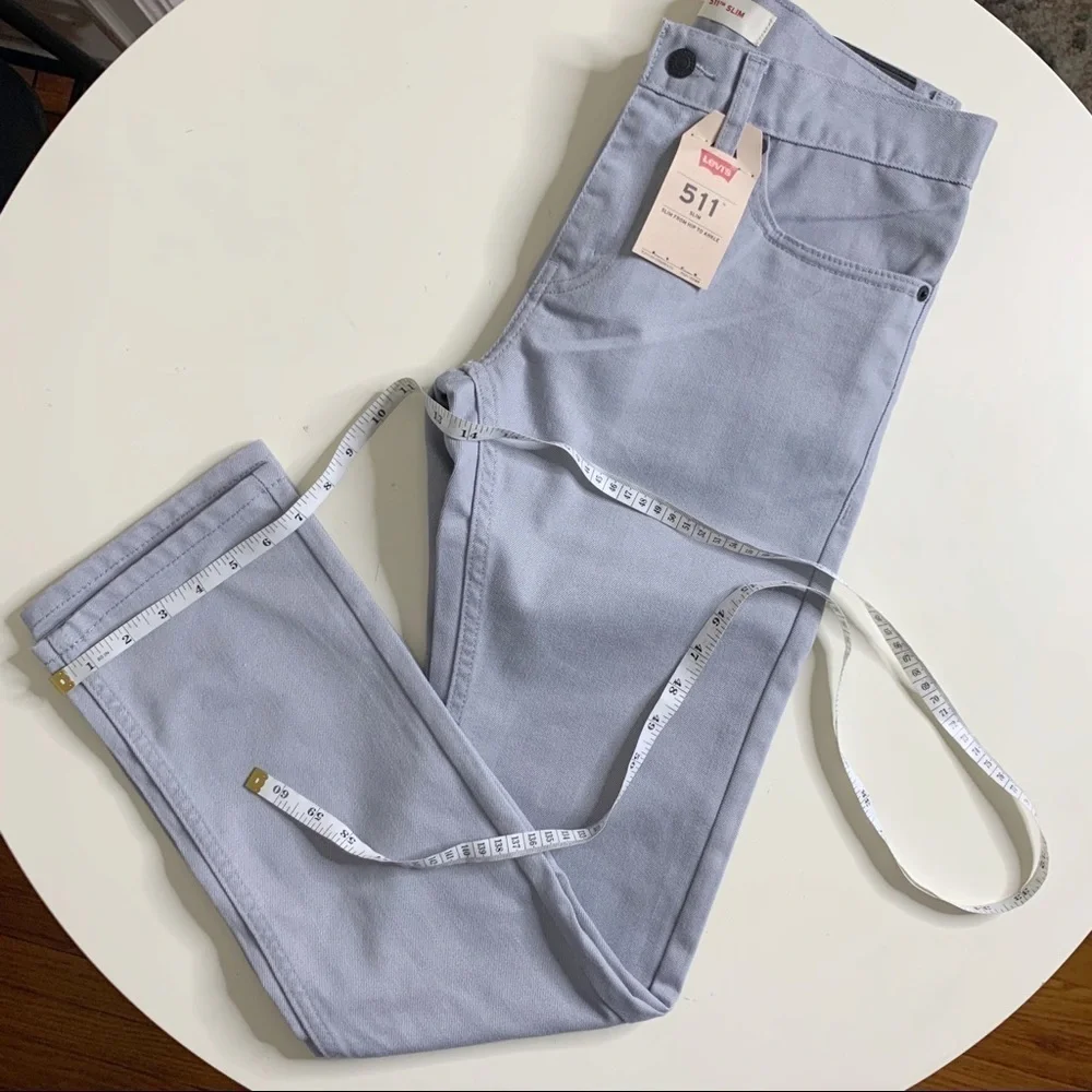 Levi’s 511 Men’s Skinny Fit Jean Gray Silver 28x29 New